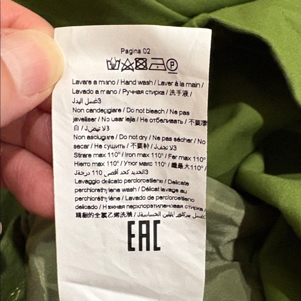 MEIMEIJ knit shift dress with half sleeve in Green. Size 44: Large - Picture 5 of 11
